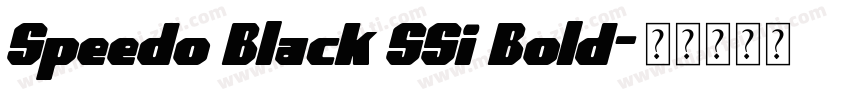 Speedo Black SSi Bold字体转换